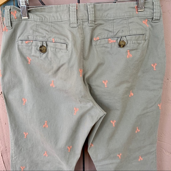 Old Navy Green Lobster Print Trousers 8 Regular - Picture 9 of 13